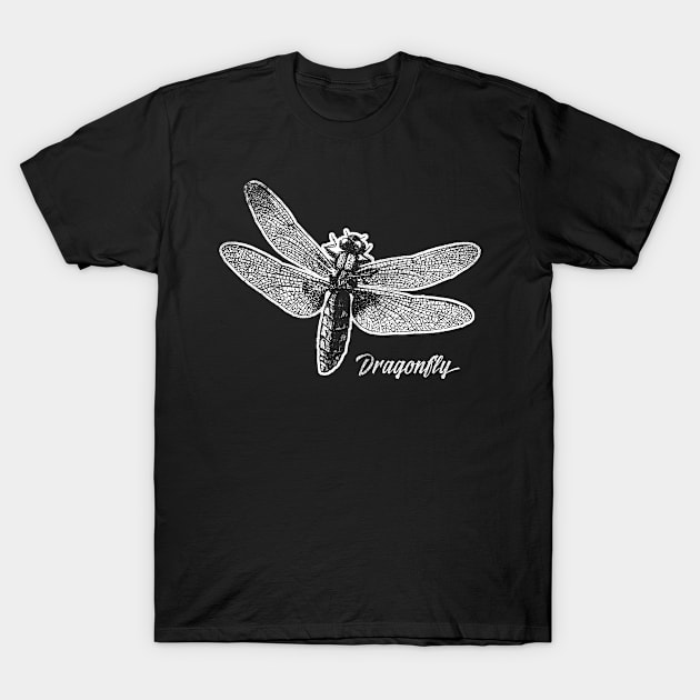 Dragonfly Vintage Design Insect Dragon Fly Wings Nature T-Shirt by strongsimple